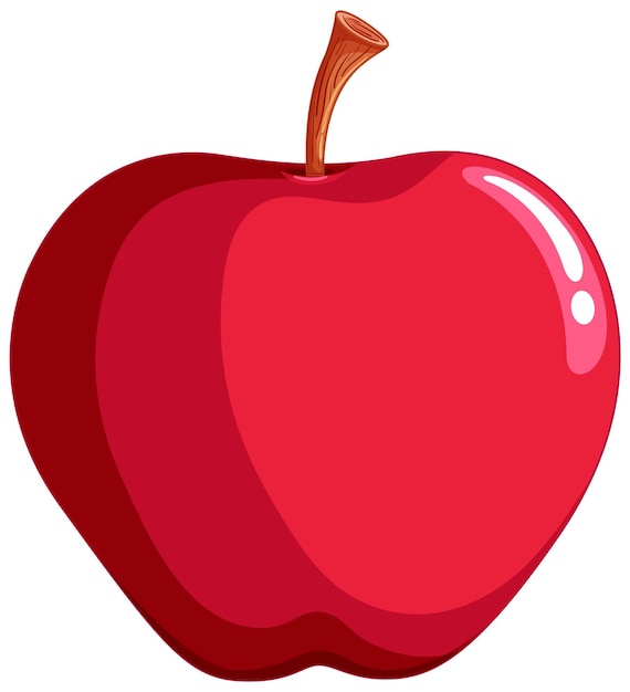 Vector gratuito ilustración vectorial de la manzana roja brillante