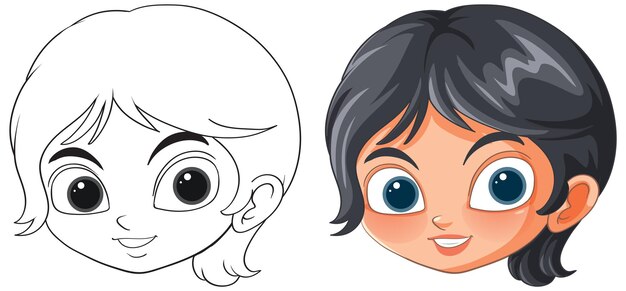 Ilustración vectorial del niño sonriente