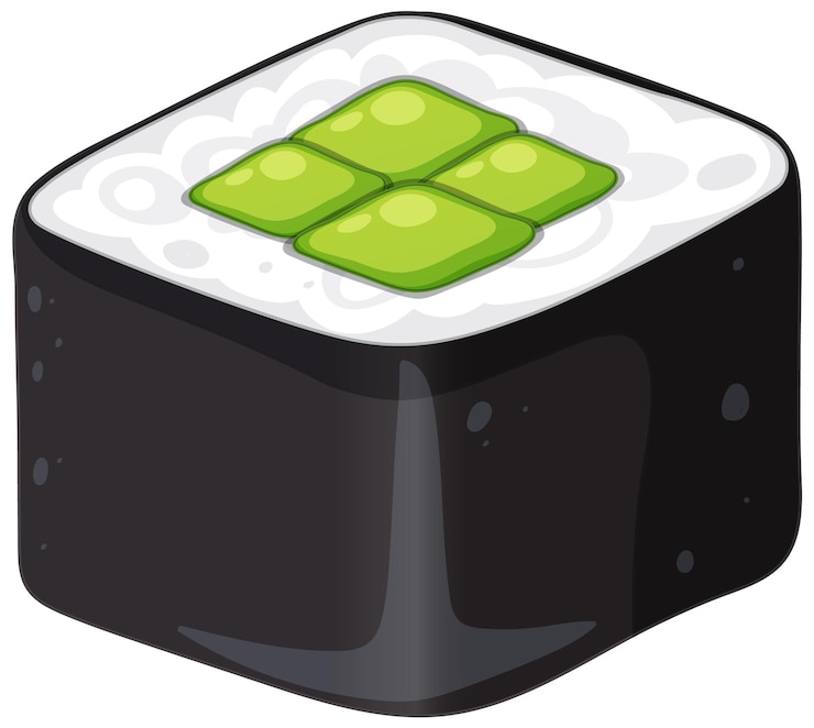 Vector gratuito ilustración vectorial del rollo de sushi
