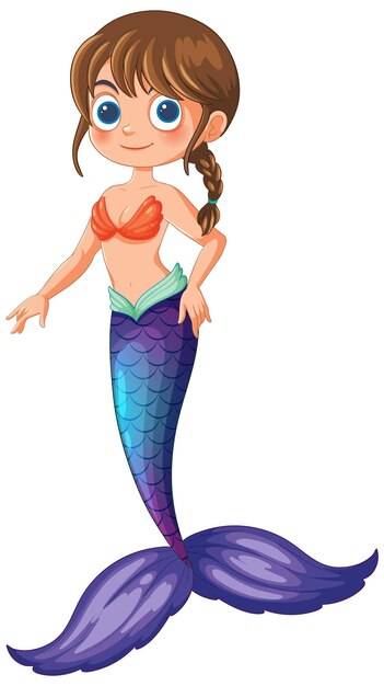 Ilustración vectorial de las sirenas de dibujos animados