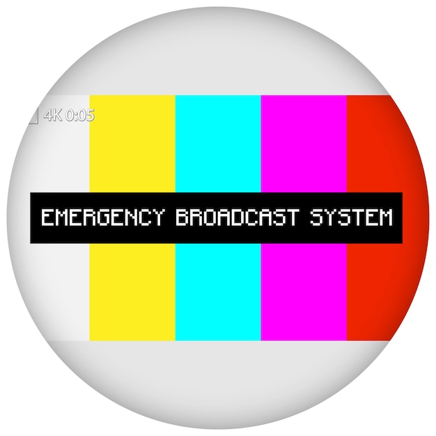 Ilustración vectorial del sistema de radiodifusión de emergencia retro
