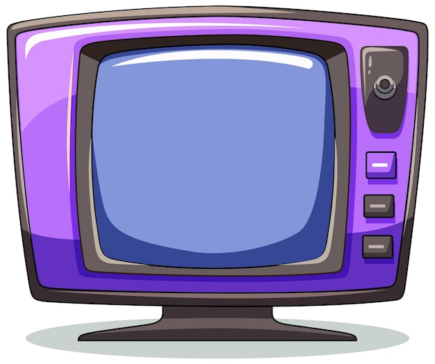 Ilustración vectorial de televisión púrpura retro