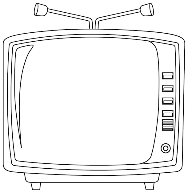 Vector gratuito ilustración vectorial de un televisor retro