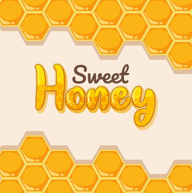 Ilustración vectorial con tema de miel dulce
