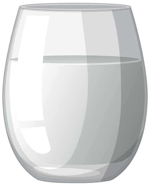 Ilustración vectorial de un vaso de leche
