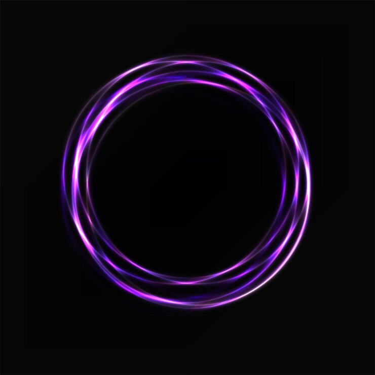 Vector gratuito ilustración vectorial violeta portal estilo círculo redondo brillan en la oscuridad