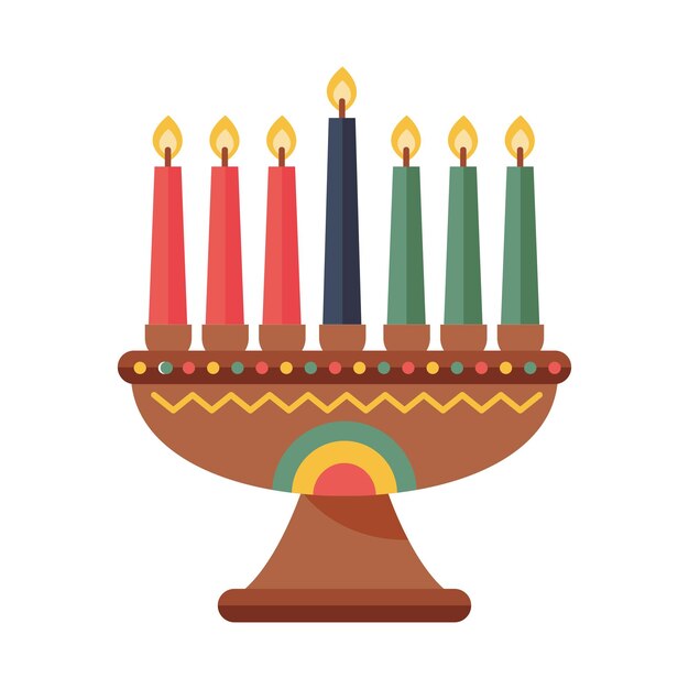 Ilustración de las velas kwanzaa