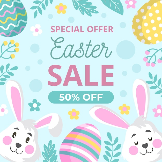 Ilustración de venta de pascua plana