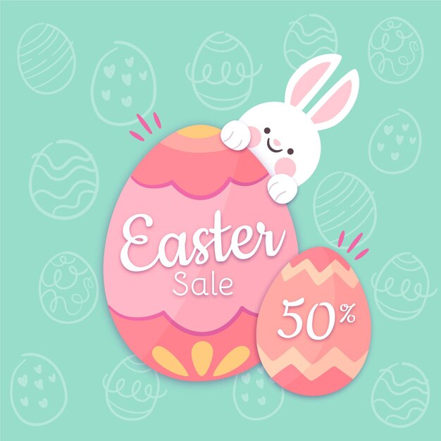 Ilustración de venta de pascua plana