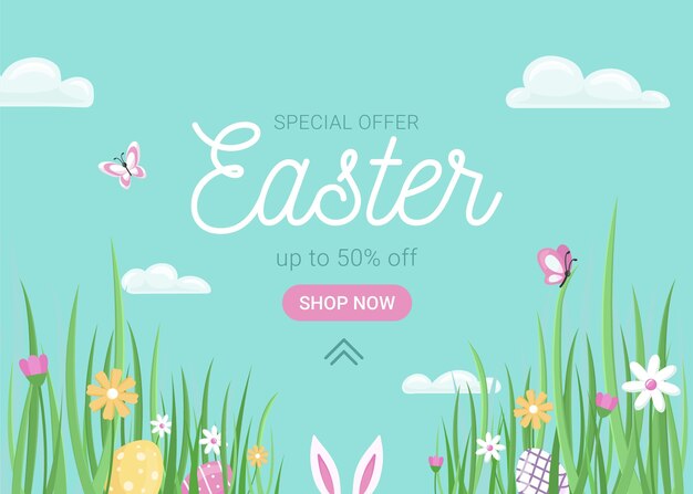 Ilustración de venta de pascua plana