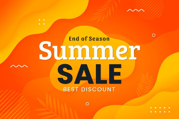 Ilustración de venta de verano plana