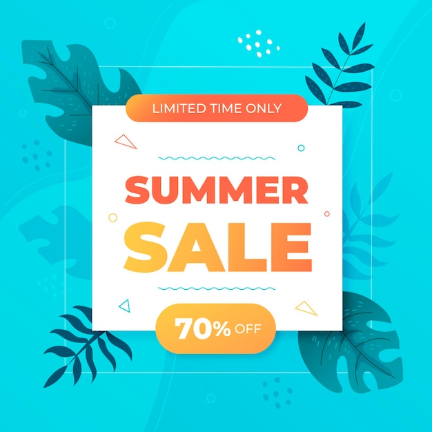 Vector gratuito ilustración de venta de verano plano orgánico