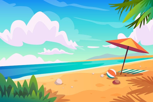 Vector gratuito ilustración de verano degradado