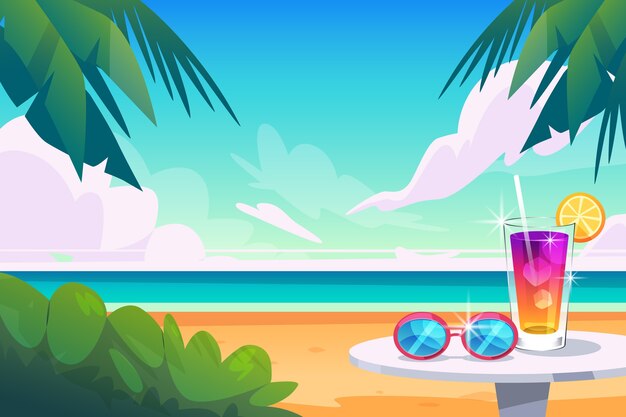 Ilustración de verano degradado