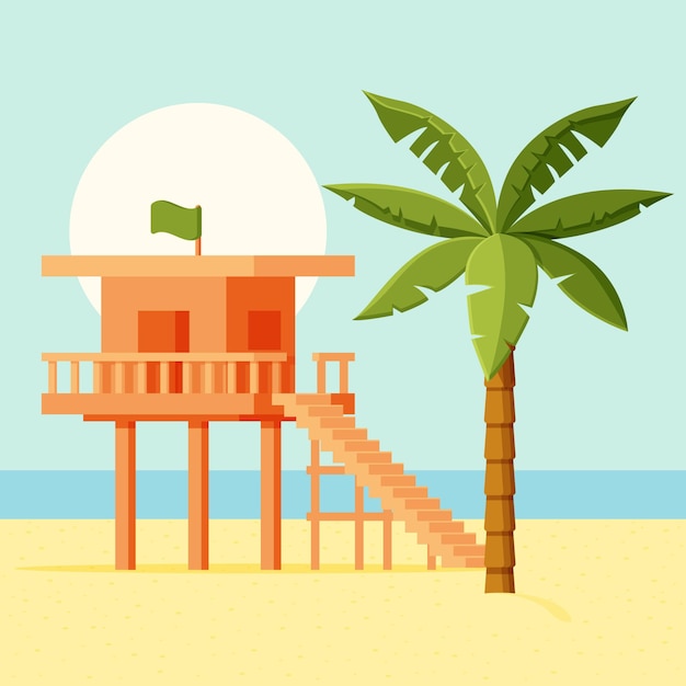 Vector gratuito ilustración de verano plana