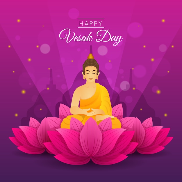 Ilustración vesak degradado