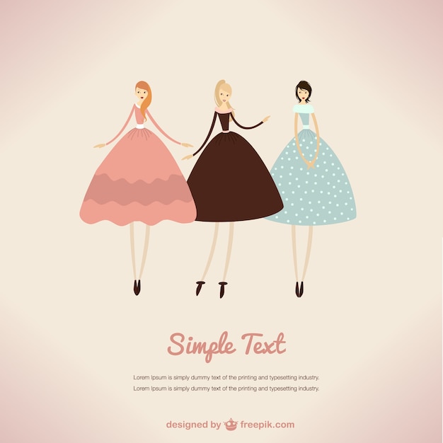 Vector gratuito ilustración de vestidos vintage