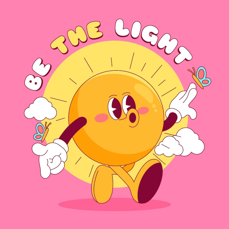 Vector gratuito ilustración de vibraciones positivas dibujada a mano