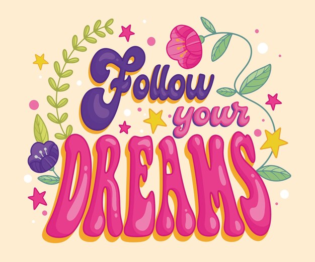 Ilustración de vibraciones positivas dibujadas a mano