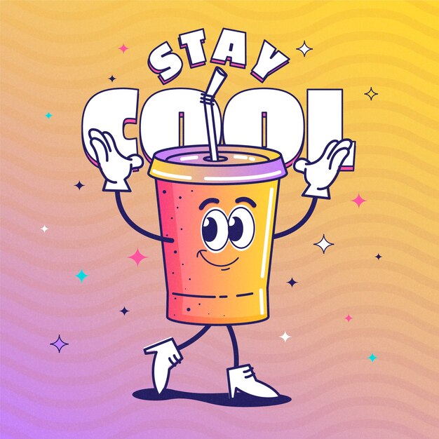 Ilustración de vibraciones positivas de gradiente