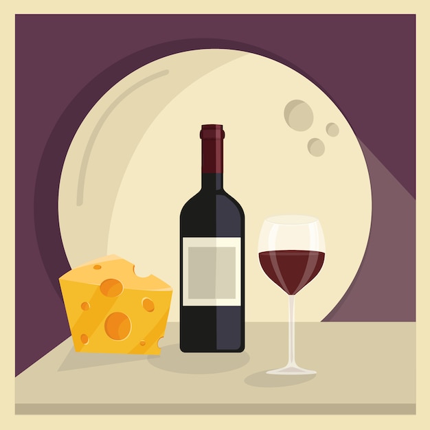 Ilustración de vino