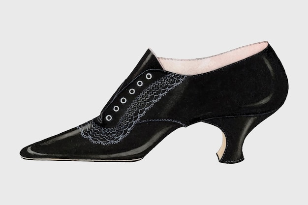 Ilustración vintage de vector de zapato de mujer, remezclada de la obra de arte de carl schutz.