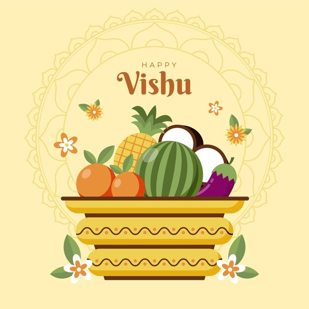 Ilustración de vishu plana