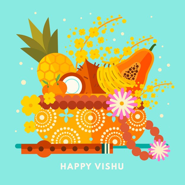 Ilustración de vishu plana
