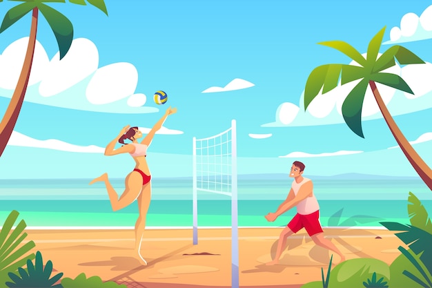 Vector gratuito ilustración de voleibol degradado