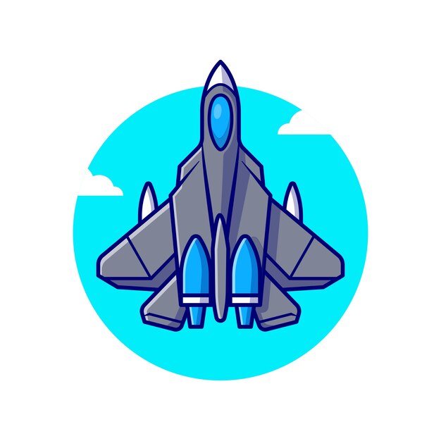 Ilustración de vuelo de avión de combate jet