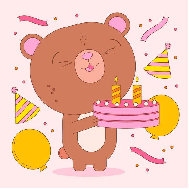 Ilustraciones de animales kawaii dibujadas a mano