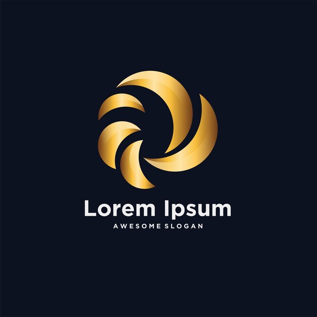 Ilustraciones de diseño degradado de logotipo de lujo