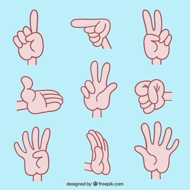 Ilustraciones de lengua de signos