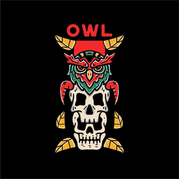 Ilustraciones de owl skull