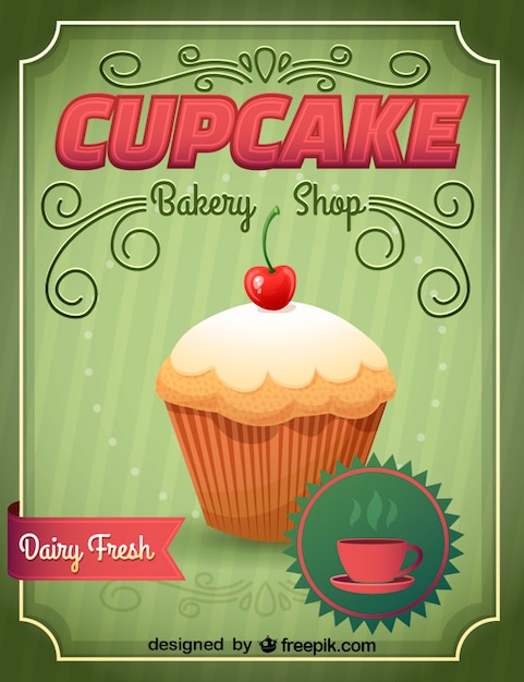 Vector gratuito imagen cupcake en formato .ai