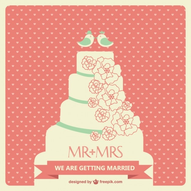 Imagen de pastel de boda en formato vectorial