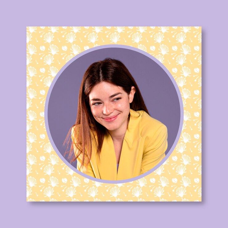 Vector gratuito imagen de perfil tiktok pastel con patrón dibujado a mano