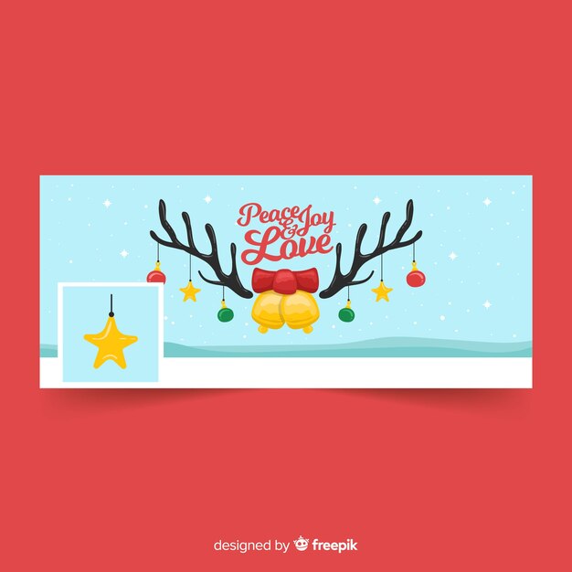 Imagen de portada de facebook con diseño de navidad
