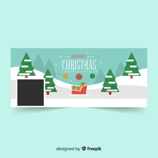 Imagen de portada de facebook con diseño de navidad