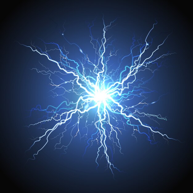 Imagen realista del rayo eléctrico Starburst