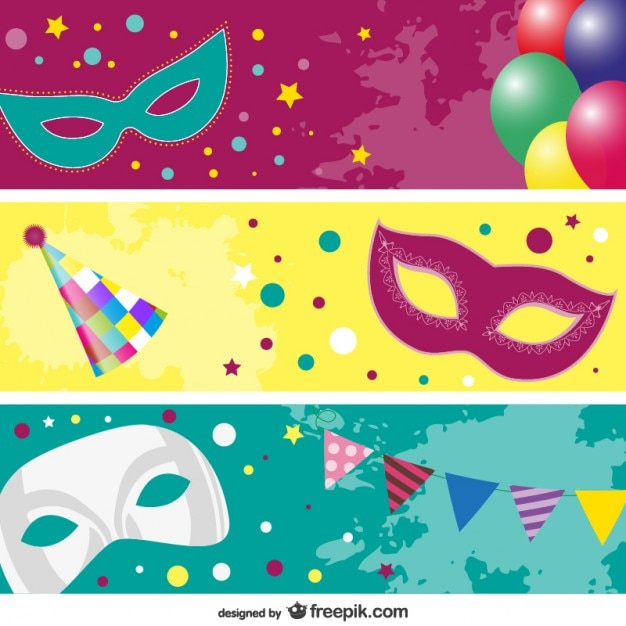 Imagen vectorial máscaras de carnaval