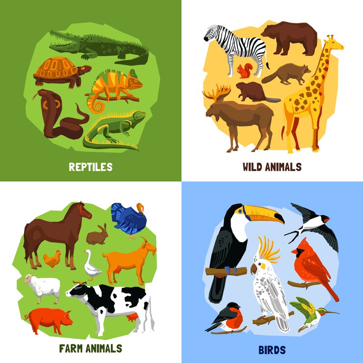 Vector gratuito imágenes de dibujos animados 2x2 zoo