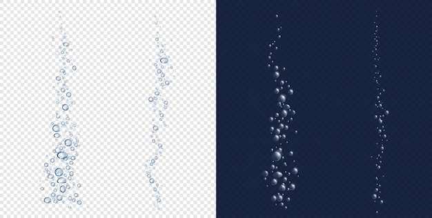 Imágenes prediseñadas de burbujas de aire, agua o refresco oxígeno fizz