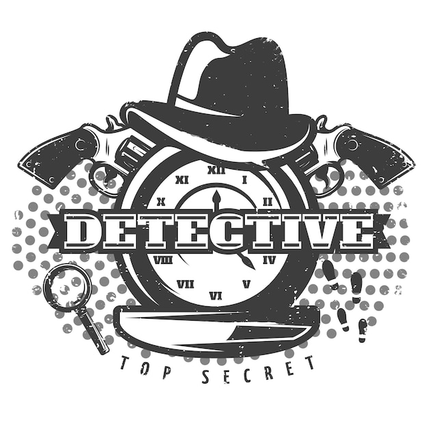 Vector gratuito impresión de detectives de alto secreto