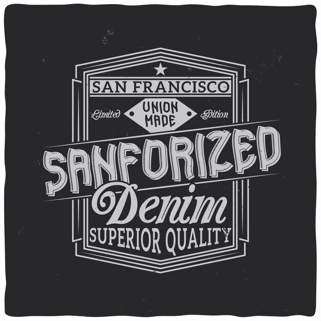 Impresión vintage para camiseta o ropa. Obras de arte retro en blanco y negro para moda e impresión.