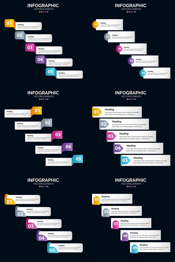 Vector gratuito incluya infografías vectoriales en su presentación para proporcionar una representación visual de sus ideas