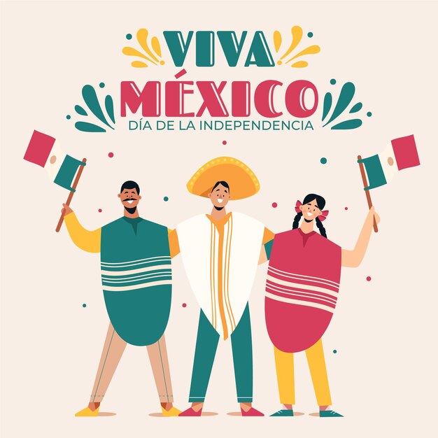 Independencia de méxico con gente celebrando