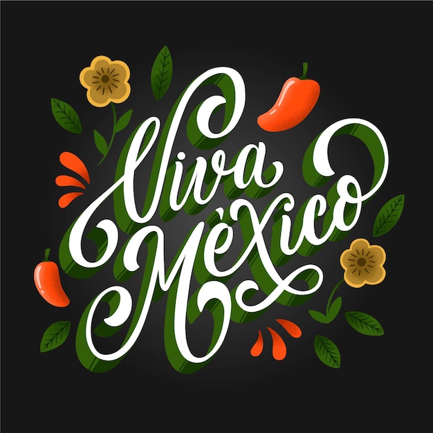 Vector gratuito independencia de méxico - letras