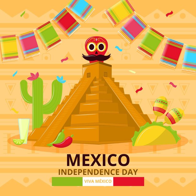 Independencia de méxico con pirámide