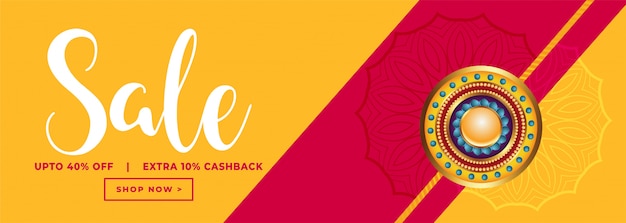 India raksha bandhan venta banner diseño